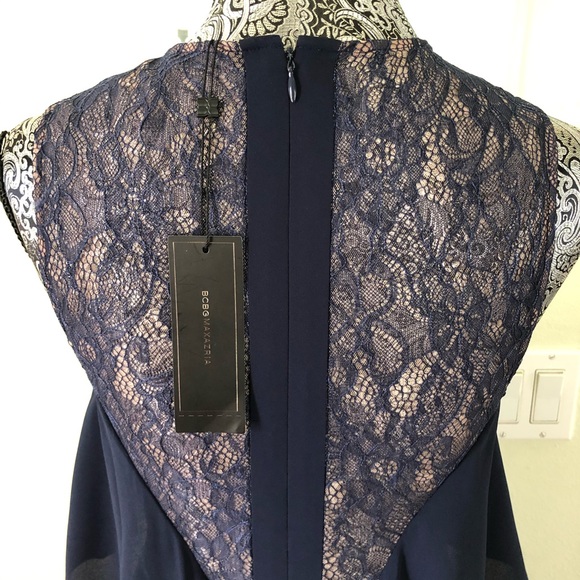 BCBGMAXAZRIA Sleeveless Cascading Ruffle Gown - Picture 6 of 6